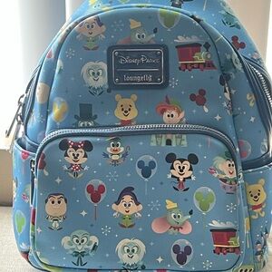 Loungefly Blue Disney Character Mini Backpack
